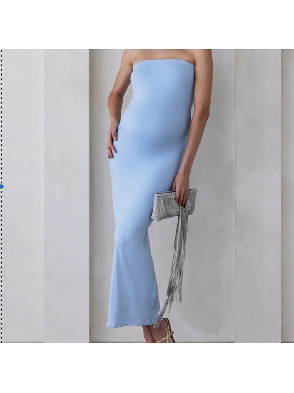 NWT Bumpsuit The Zoe Midi Dress in Powder Blue Small
